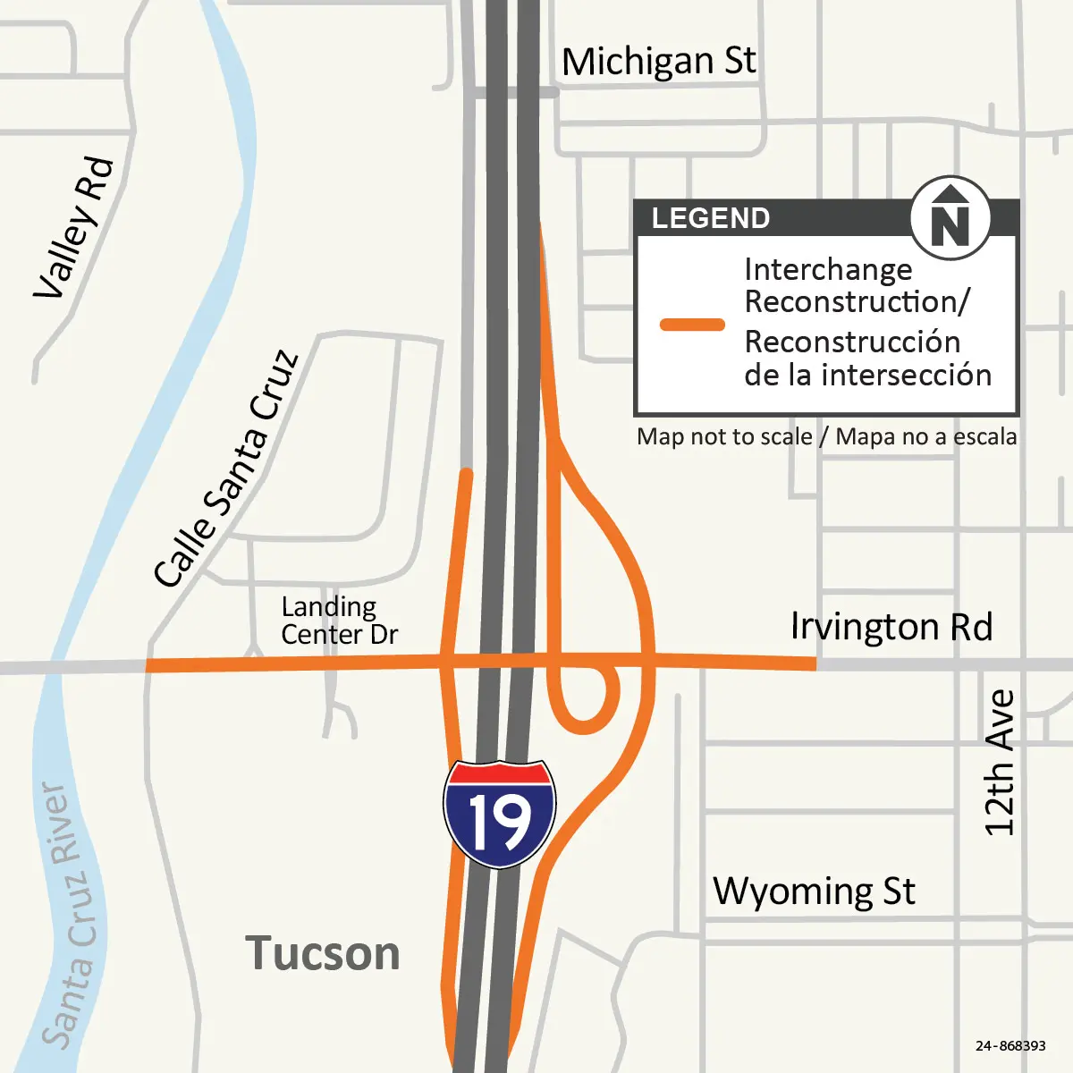 ADOT iniciará el proyecto de reconstrucción de la intersección entre Irvington Road y la Interestatal 19 (I-19)